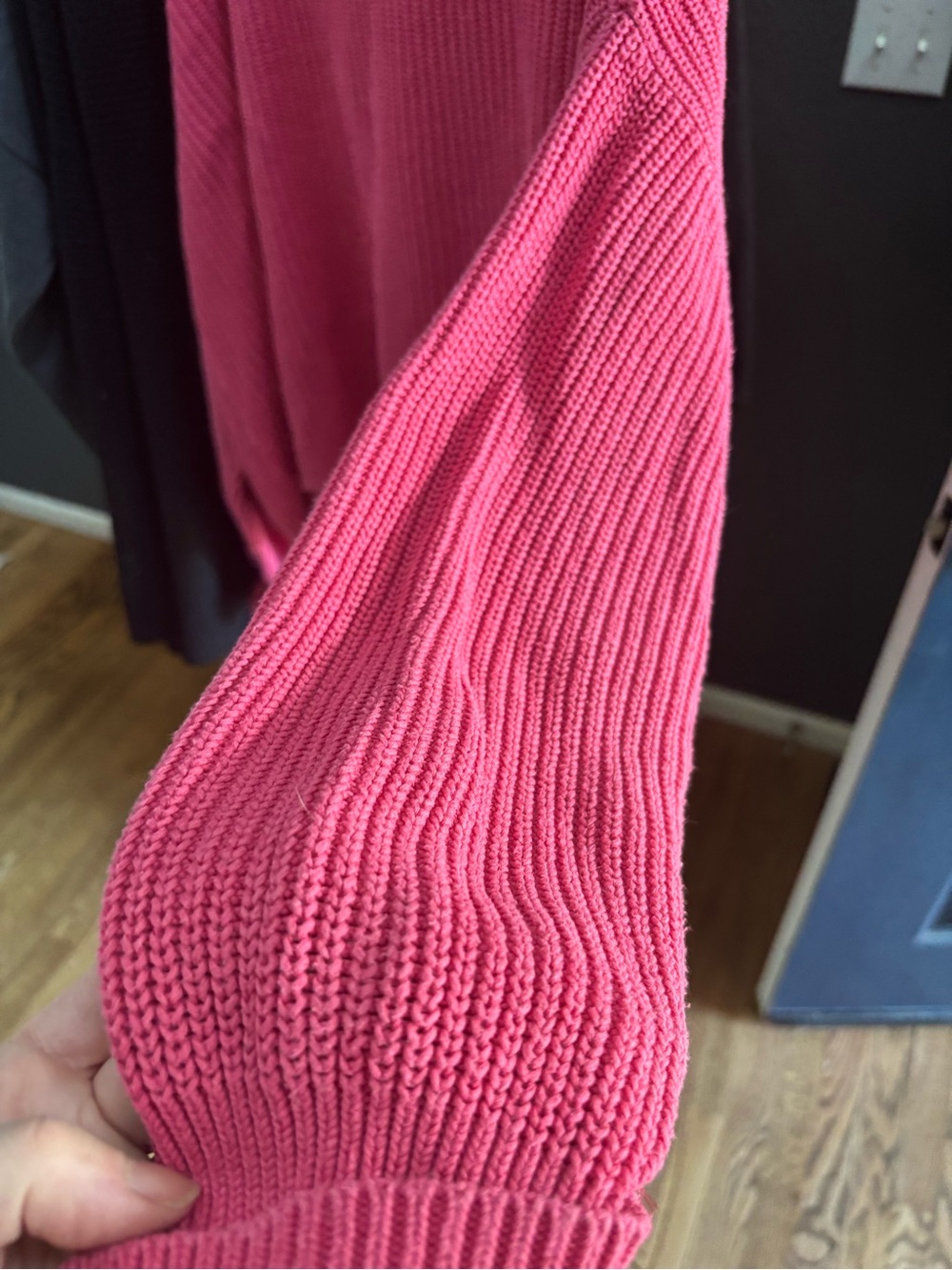 🌸French Connection 100% Cotton Millie Mozart Pink fisherman Rib Boatneck Sweater - Picture 13 of 16